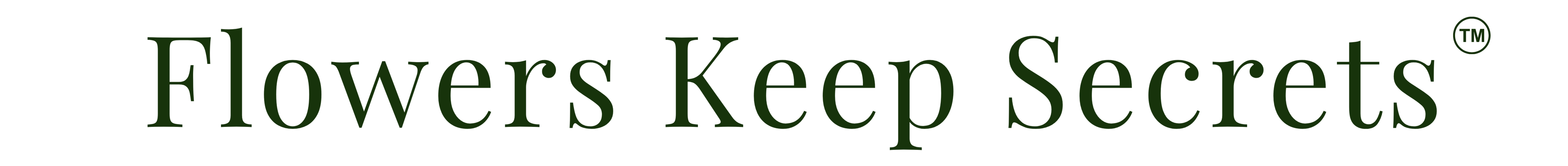 Flowers Keep Secrets